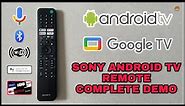 How to Use Sony Android Tv Remote || Complete Demo || Google Tv Demo || Google Assistant Demo