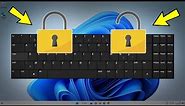 How to Lock & Unlock Keyboard in Windows 11 / 10 / 8 / 7 | Turn On / Off keyboard lock 🔒 / 🔓 ⌨️✅
