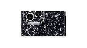Hython Case for iPhone 11 Pro Case Glitter Cute Sparkly Shiny Bling Sparkle Phone Cases 5.8", Thin Slim Fit Soft TPU Bumper Shockproof Rubber Protective Cover for Women Girls Girly, Black