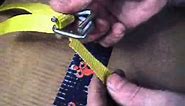 How to thread a metal buckle with woven polyester strapping