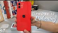 iPhone 12 (Red) Unboxing | Chill + Aesthetic