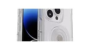 OtterBox iPhone 14 Pro Max (ONLY) Otter + Pop Symmetry Series Clear Case - CLEAR , integrated PopSockets PopGrip, slim, pocket-friendly, raised edges protect camera & screen