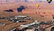 Colourful hot air balloons fly over Arizona during Page City Festival
