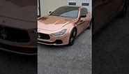 2017 Maserati Ghibli Full Wrap Chrome Rose Gold - Pristine Auto Wrap LLC