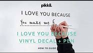 'I Love You Because' Mirror Sticker Instructions | How to apply the Pikkii Sticker to your mirror