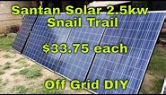 Santan solar used off grid snail trail panels for beginners review.