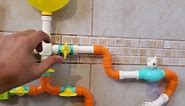DIY Bath Toys for Toddlers Ages 1-3 and Kids 4-8, STEM Water Toys with Extra Features, 50-Piece Colorful Pipe Bathtub Set with Swiveling Valves, Top Right Toys