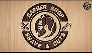 Barber Shop Logo Design || Pixellab logos || Fahad Creations