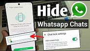 how to hide whatsapp chat | whatsapp chat hide kaise kare