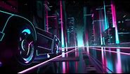 Neon City Car 4k Live Wallpaper.