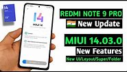 Redmi Note 9 Pro Miui 14.0.3.0 India Stable Update New Features & Changes | Redmi Note 9 Pro Miui 14