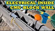 How to build a Concrete Block Basement for Beginners. Part 2 Running the Electrical in CMU walls DIY