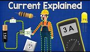 What is CURRENT– electric current explained, electricity basics