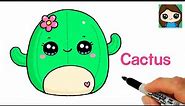 How to Draw a Cactus Easy | Squishmallows