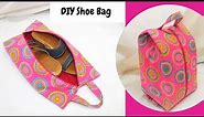 DIY Shoe Bag for Travel/How to Sew a Fabric Shoe Storage/Shoe Organizer