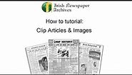 How To Tutorial - Clipping Articles & Photographs