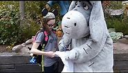 Disney Characters: Meeting Eeyore from Winnie the Pooh at Disneyland