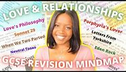 Love & Relationships Poetry Revision: Mind Map Of All 15 Poems! English GCSE Mock Exams Revision!