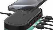 Amazon.com: 5 in 1 Wireless Charging Station Multi USB C Charger 4-Port Fast USB Charger Block for iPhone 15 Pro Max/14/13/12/11 Plus iPad Pro Samsung Tablet Galaxy S23 Pixel 7 Multiple Devices Desktop Accessory
