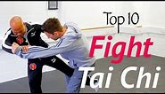 Top 10 Tai Chi fight moves in real combat - awesome tai chi chuan