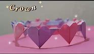 DIY Paper Heart Crown | Easy Craft Tutorial | School craft Paper Crown