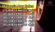 Promosi Tayar Hari Malaysia 2023 🇲🇾 🛞 Dapatkan tayar kereta dengan harga termurah sempena Hari Malaysia tahun ini 🥳 Beli 4 biji tayar dengan harga berikut 😃 : 🛞 175/65R14 💰 RM350 🛞 185/60R14 💰 RM380 🛞 185/55R15 💰 RM380 🛞 195/50R15 💰 RM390 🛞 205/45R16 💰 RM500 🛞 205/50R16 💰 RM500 🛞 205/55R16 💰 RM450 🛞 205/40R17 💰 RM480 🛞 215/45R17 💰 RM500 🛞 235/50R18 💰 RM750 Mana lagi nak dapat 4 tayar dengan harga macam ni betul tak? 🤫 Jom singgah ke kedai kami sementara stock masih ada