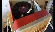 Philips 1950's Disc Jockey , red record player for ebay sale March 2015