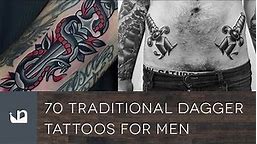 70 Traditional Dagger Tattoos For Men