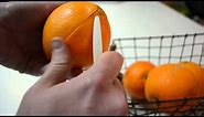 The RIGHT WAY to use a citrus peeler to peel an orange