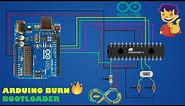 HOW TO BURN BOOTLOADER IN ATMEGA328P MICROCONTROLLER . HELP OF USING ARDUINO UNO