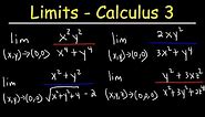 Limits of Multivariable Functions - Calculus 3