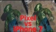 Google Pixel vs iPhone 7 Plus - EXTREME LOW LIGHT -Side by Side camera test