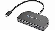 Cable Matters 4K Triple Display USB C Hub with 2X DisplayPort, 1x HDMI, and 100W Charging for Windows - DisplayPort 1.4 and DSC 1.2 Enabled for Triple 4K 60Hz Display - Not Compatible with Mac