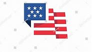 American Flag Bubble Chat Logo Icon Stock Vector (Royalty Free) 2116662104 | Shutterstock