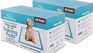 Best Pet Supplies, XL (36" x 28") Disposable Puppy Pads for Whelping Puppies and Training Dogs, 100 Pack - Ultra Absorbent, Leak Resistant, and Track Free for Indoor Pets - Baby Blue