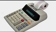 Sharp EL-1801V Portable Compact Printing Calculator 12-Digit 2-Color