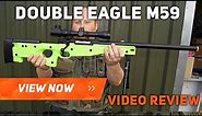 DOUBEL EAGLE M59 SNIPER RIFLE BB GUN AIRSOFT REVIEW AND SHOTING TEST