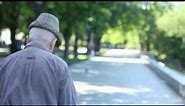 Emotional feeling of Old man walking extremely slow on the road | Fathers day