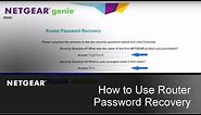 How to use the Router Password Recovery feature | NETGEAR