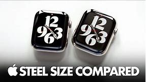 Apple Watch Series 7 Stainless Steel ( 41mm vs 45mm vs 44mm) - Size Comparison on Wrist