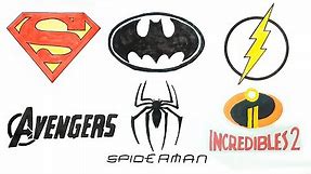How to Draw Different Superhero Logos (Compilation) 🦸
