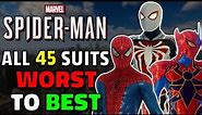 ALL 45 SUITS in Spider-Man PS4 Remastered Ranked WORST TO BEST | PlayStation 5