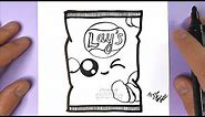 HAPPY DRAWINGS | CUTE BAGS OF CHIPS LAY'S | HOW TO DRAW KAWAII | BY RIZZO CHRIS
