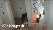 E-scooter on charge bursts into flames before a huge explosion