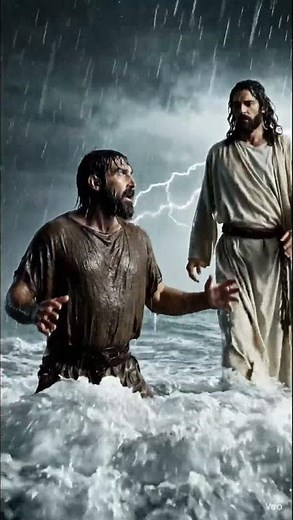 How Did Jesus Walk on Water? 🌊✝️ | Matthew 14:22–33 Bible Story #shorts