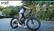 VIVI F26F 26 Inch Fat Tire Electric Bike All Terrain Bike | 500W