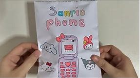 [✨paper diy✨] Sanrio Flip Phone blind bag 🎀 | Asmr tutorial