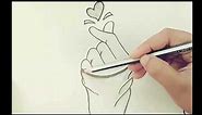 How to draw a heart with hand/with thumb and finger