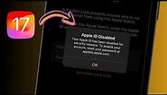 Your Apple ID Has Been Disabled for Security Reasons | Fix Apple ID Disabled | iOS 17 | 2024
