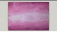 Acrylic Painting: Misty Pink Blended Background Painting Demonstration